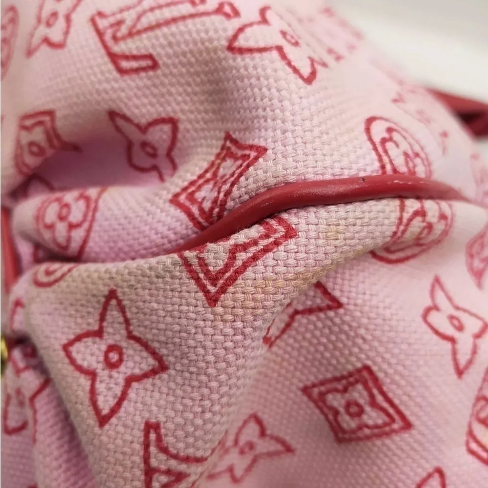 Louis Vuitton Cabas Ipanema GM Pink Beach Line tote, super cute!